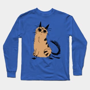 Fluffy posing cat Long Sleeve T-Shirt